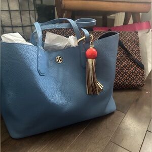 Tori Burch- powder blue bag. NWOT